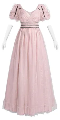 Produktbild von Vintage A-Linien-Kleid mit V-Ausschnitt für Damen