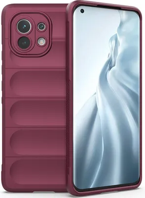 Image de Etui Xiaomi Mi 11, Etui de protection antichoc en silicone TPU souple pour Xiaomi Mi 11 Bourgogne