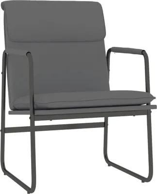 Imagen del producto de Sillón de estar gris vidaXL, 55x64x80 cm, tapizado en cuero sintético