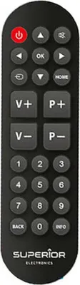 Produktbild von Superior Electronics Ready5 Smart ReplacemRemote Control - Universal-Großtastenfernbedienung Black, SUPTRB014, für LG /
