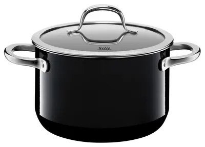 Immagine prodotto di Casseruola in Vetroceramica - Ø 20 cm - 3,7 litri - Coperchio in vetro - Induzione - Nero
