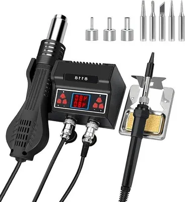 Obrázek produktu pro Elektronická pájecí stanice 2 v 1 pro SMD – 700 W – regulace teploty 100–480 °C