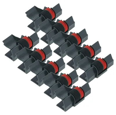 Produktbild von vhbw 10x Farbrolle, Farbwalze Schwarz Rot kompatibel mit Citizen CX 120, 123/II/n, 126 II, 146, 110, 115, 121 II/N Taschenrechner, Registrierkasse