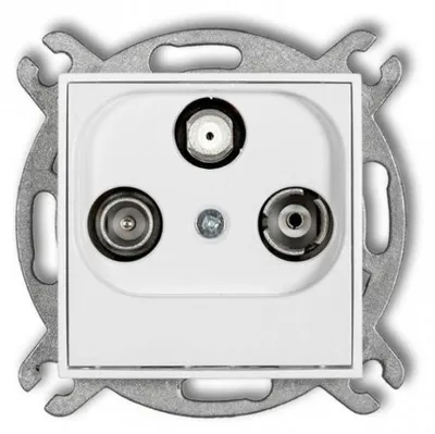 Imagen del producto de Conector coaxial para antenas RTV-SAT, atenuación de 1,5 dB, color blanco, marca MGS