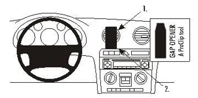 Produktbild von Brodit ProClip Fahrzeughalter 853296 - Mittelbefestigung - Audi S3 03-06, Audi S3 05-07, Audi A3 05-07 und weitere