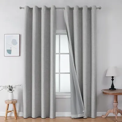 Immagine prodotto di Elzusha - Tende oscuranti, confezione da 2, 140x245 cm, grigio chiaro