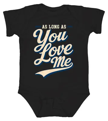 Produktbild von As Long As You Love Me 90er Musik Boyband Fan Geschenk nziger Baby Body, Schwarz, 3/6