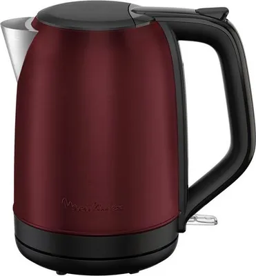 Produktbild von Moulinex BY5S05E0, 1,7 l, 2400 W, Schwarz, Burgund, Edelstahl, Wasserstandsanzeige, Überhitzungsschutz