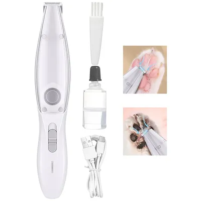 Produktbild von 2-in-1 Tierhaartrimmer,Haarschneider für Hunde und Katzen, USB-Ladefunktion, mit Absaugfunktion,für Haare im Gesicht, an den Augen, Ohren und Pfoten