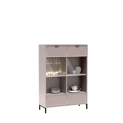 Produktbild von Niedrige Vitrine CORA - Kaschmir + E LED-Beleuchtung