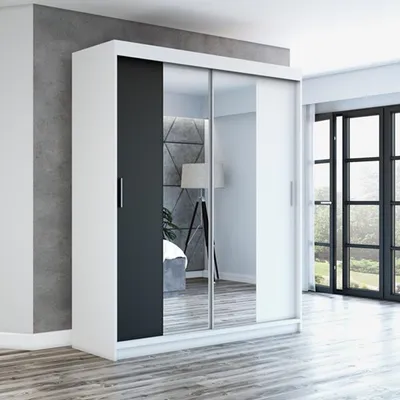 Productafbeelding van Schuifdeurkasten, 2 deuren, kast 180 cm met spiegel, model NEO