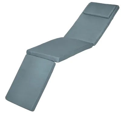 Produktbild von Beautissu Luxus Deckchair Auflage LoftLux DC, 175x45x5cm, Taubenblau