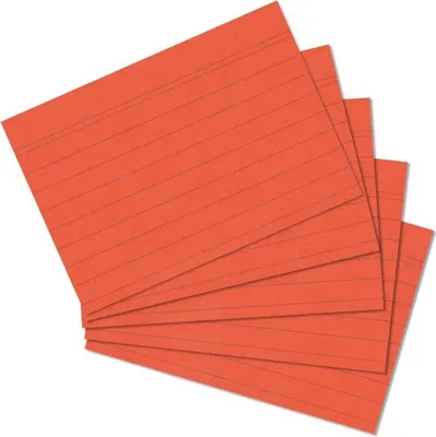 Produktbild von Karteikarten A6 liniert orange VE=6x100 Stück