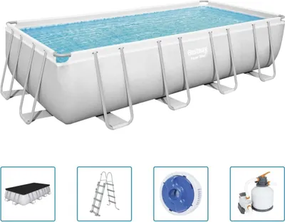 Produktbild von Bestway Power Steel Swimmingpool-Set Rechteckig 549x274x122 cm
