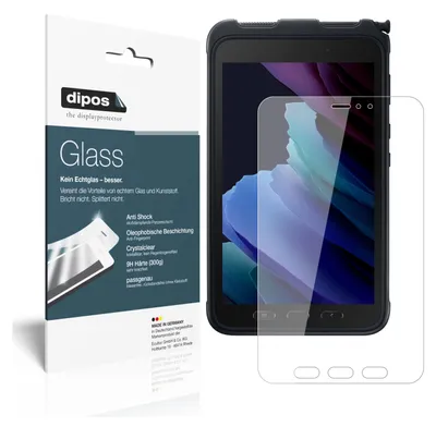 Produktbild von 2x Schutzfolie für Samsung Galaxy Tab Active 3 - Anti-Shock 9H Folie dipos Glass Kunststoffglas