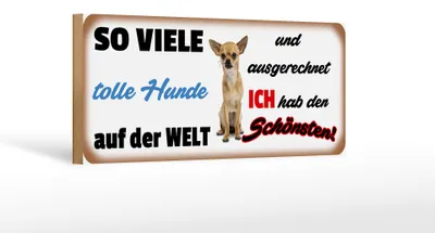 Produktbild von Holzschild Spruch 27x10cm Ich hab den schönsten (Hund)