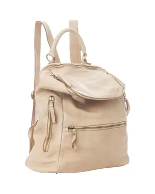 Produktbild von BZNA Ben Beige Rucksack Backpacker Designer Uni Lederrucksack