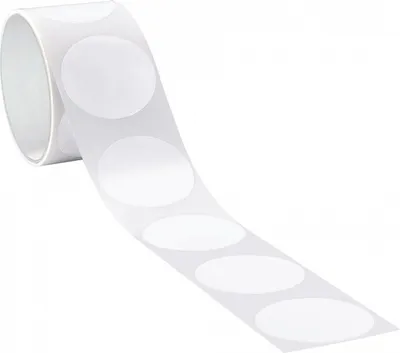 Produktbild von Dreifke® Aufkleber I Markierungspunkt, blanko, weiß, Folie, selbstklebend, Ø ...