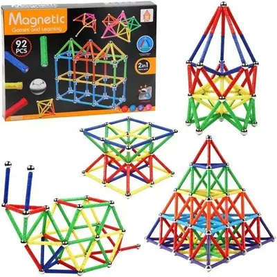 Produktbild von Magnetische Bausteine 92-tlg. Kreativset
