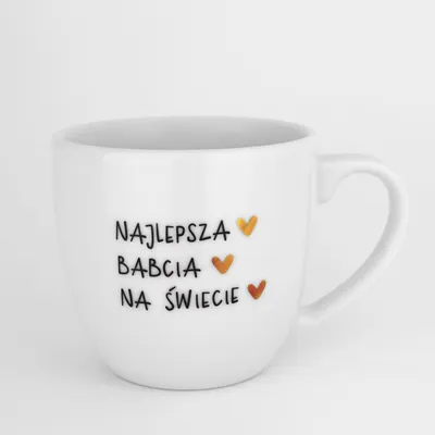 Zdjęcie produktu dla Kubek 300 ml - NAJLEPSZA BABCIA NA ŚWIECIE ZŁOTE SERCA