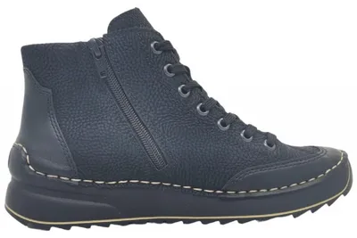 Imagen del producto de Zapatos de cordones negros para mujer de la marca Rieker, ideales para uso diario