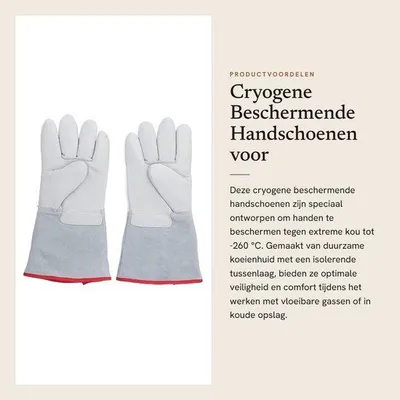 Produktbild von Antifrost-Handschuhe – Wasserdicht – Abriebfest – Schutz vor Kälte – 3-lagige Rindshaut – Temperaturbereich bis -260°C – Handschuhe für den Kältebereich