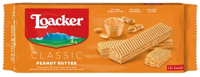 Produktbild von Loacker Peanut Butter, Wafer Keks, Erdnussbutter, 175 g, Orange, 175 g, 1 Stück(e)