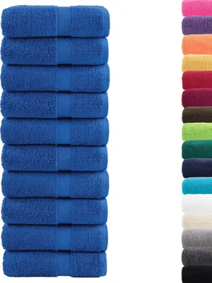 Produktbild von vidaXL Premium-Waschtücher SOLUND 10 Stk. Blau 30x30 cm 600 g/m²