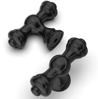 Produktbild von 10 schwarze Möbelknöpfe, Schrankknöpfe, Schubladenknöpfe, Türknöpfe, Kommodenknöpfe UK0017