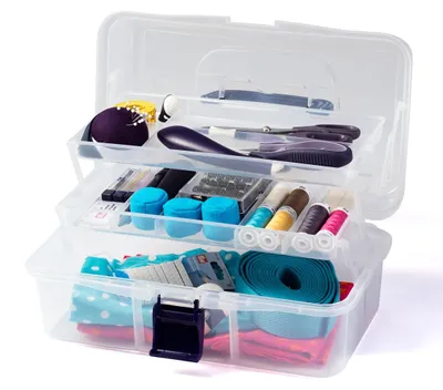 Produktbild von PRYM Nähbox transparent, „Nähkorb to go“