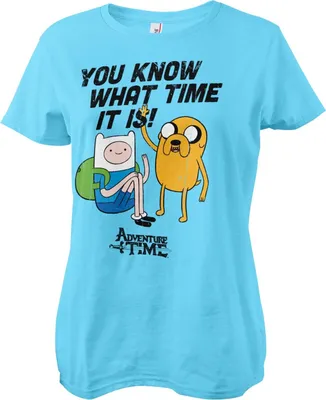 Productafbeelding van Het is een "Adventure Time" meisjes T-shirt - maat S - hemelsblauw