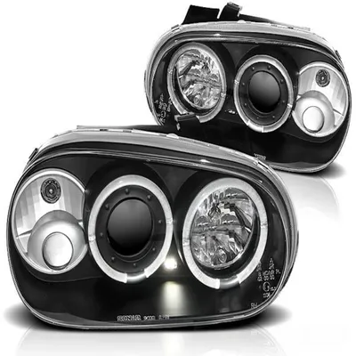 Immagine prodotto di Fari LED "Angel Eyes" compatibili con VW Golf 4 (1997-2003), colore nero