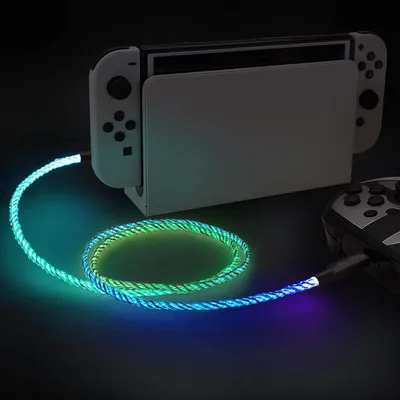 Productafbeelding van USB-kabel - Geschikt voor PlayStation 5 en Xbox - C Oplaad - Datakabel met LED