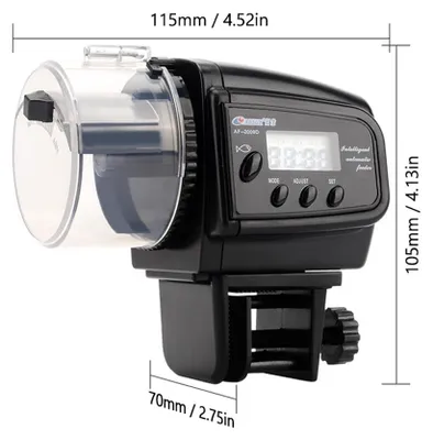 Produktbild von Fischfutterspender für Aquarien, intelligentes Timing, automatisch mit digitalem Display, Futtergerät, Haushaltsmengenkontrolle