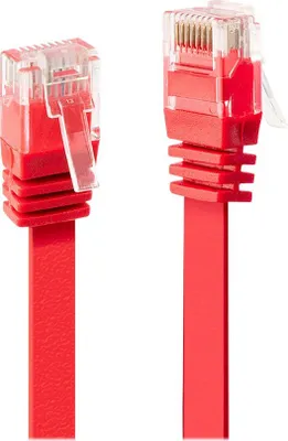 Produktbild von LINDY Patchkabel Cat6 Flachband ungeschirmt rot 0.50m
