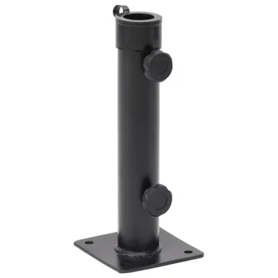 Image de Pied de parasol pour mât Ø38/48 mm noir mat acier