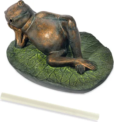 Produktbild von esotec Wasserspeier FROSCH auf SEEBLATT Einzelfigur Teichfigur 100744