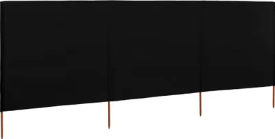 Produktbild von vidaXL 3-teiliges Windschutzgewebe 400 x 120 cm Schwarz