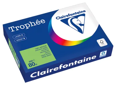 Produktbild von Clairefontaine Trophée, Kopieren, A4 (210x297 mm), 500 Blätter, 80 g/m², Grün