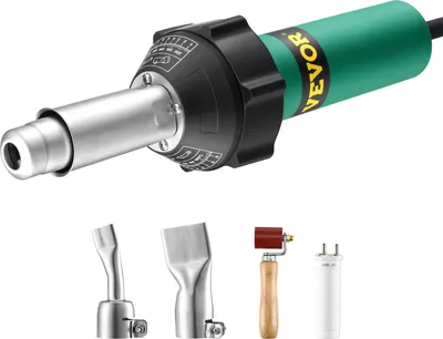 Obrázek produktu pro Horkovzdušná svářečka plastů VEVOR, 1600 W horkovzdušná pistole, 50-600 °C PVC-TPO vinylová svářečka plastů, vhodná pro PP/PE/PVC fólie