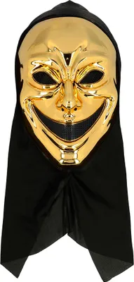 Produktbild von Boland 672366, Kostümmaske, Erwachsener, Uni, Polypropylen (PP), Polyester, Aluminium, Gold, 104 g