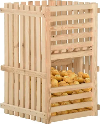 Immagine prodotto di Cassetta Porta Patate 50x50x80 cm in Legno Massello di Pino