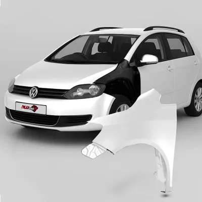 Productafbeelding van BLU Spatbord geschikt voor Volkswagen Golf V+ / Golf 5 PLUS LB9A Links Wit CandyWeiss | 2005-2009 | Voorzijde | Gelakt | Montageklaar