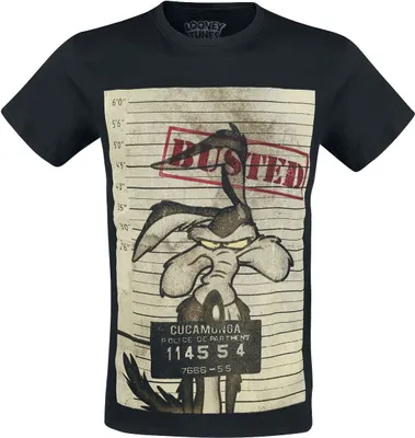 Produktbild von Looney Tunes T-Shirt Herren Coyote - Mugshot schwarz 4XL