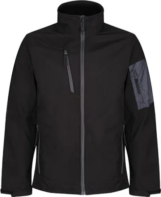 Produktbild von Regatta Standout TRA674 | Herren Softshelljacke Arcola - Farbe: Black/Seal Grey (Solid) - Größe: M