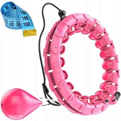 Immagine prodotto di Hula hoop dimagrante con rilievi massaggianti 50 cm rosa + metro 150 cm