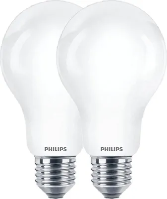 Image de Ampoules Led E27 Philips 9w (lot De 2) Lumière Chaude économique, Culot E27, 1055 Lm - Philips