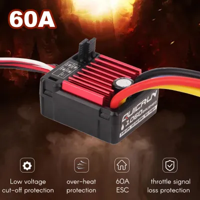 Obrázek produktu pro HobbyWing QuicRun 1060 60A kartáčový elektronický regulátor otáček ESC pro RC auta 1/10