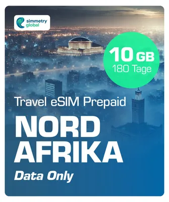 Produktbild von Simmetry Travel eSIM Nordafrika Prepaid Simkarte 4G/5G
