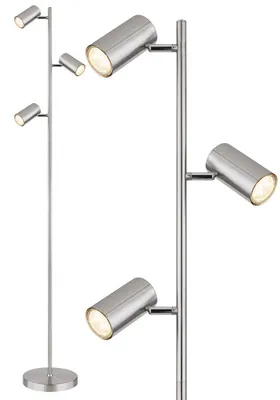 Produktbild von Stehlampe, Strahler beweglich, silber, Höhe 154 cm